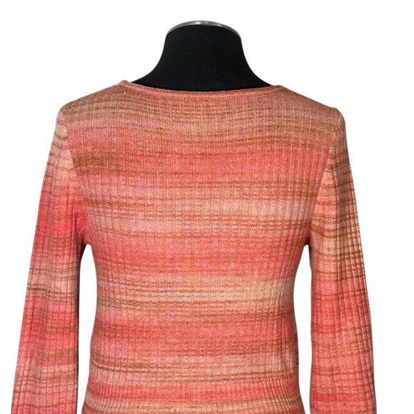 American Eagle – Space Dye Knit Long Sleeve Wrap Crop Top – Medium - Picture 7 of 9